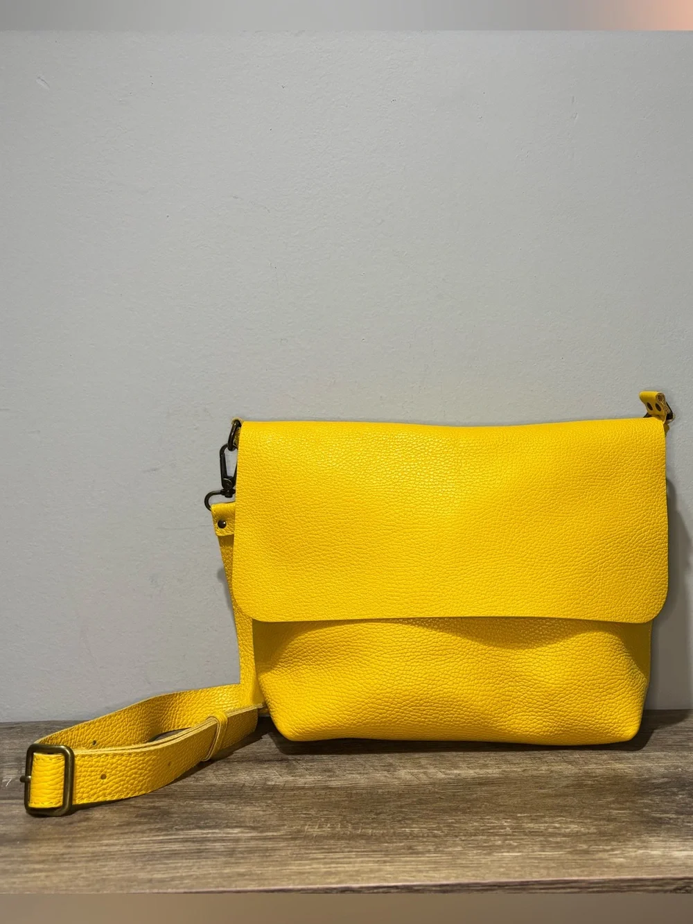 ELEVEN600 Pebbled Leather Crossbody Bag